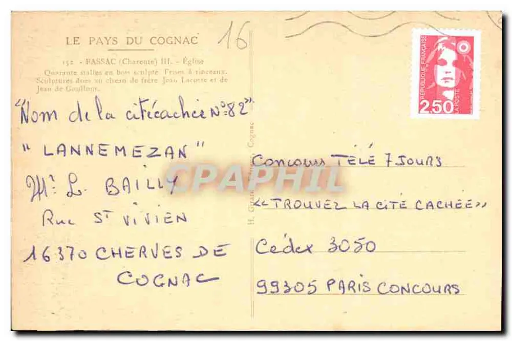 Igreja de Passac — Quarenta bancos de madeira esculpida — Editor: Le Pays du Cognac, n°152 - Verso