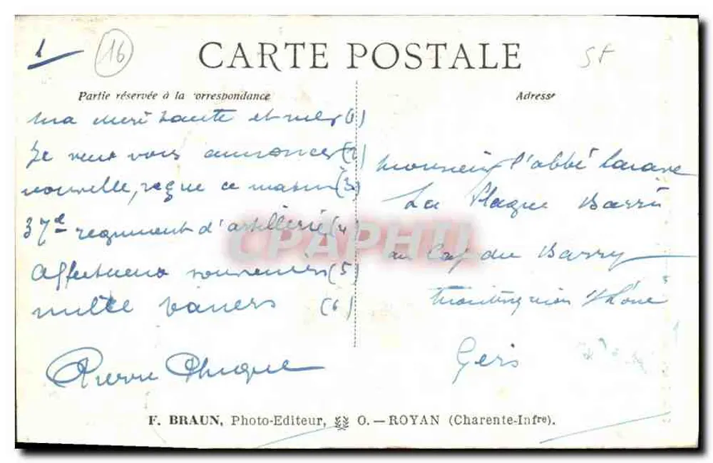 Ruffec — Alte Turm der Bolssière — Rue du Bois — F. Braun, Royan - Rückseite