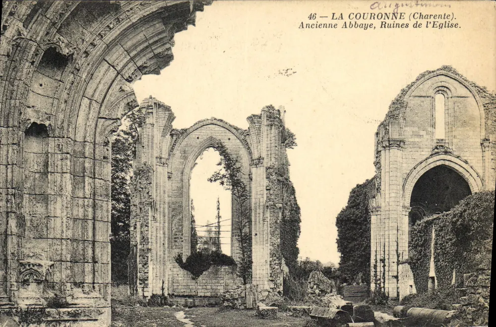 La Couronne (Charente) — Alte Abtei, Ruinen der Kirche — Ailguermon, n°46 - Vorderseite
