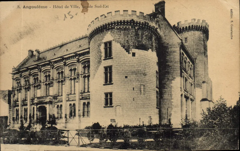 Angoulême - Rathaus, Südostfassade — Ausgabe E. Constantin, Nr. 8 - Vorderseite