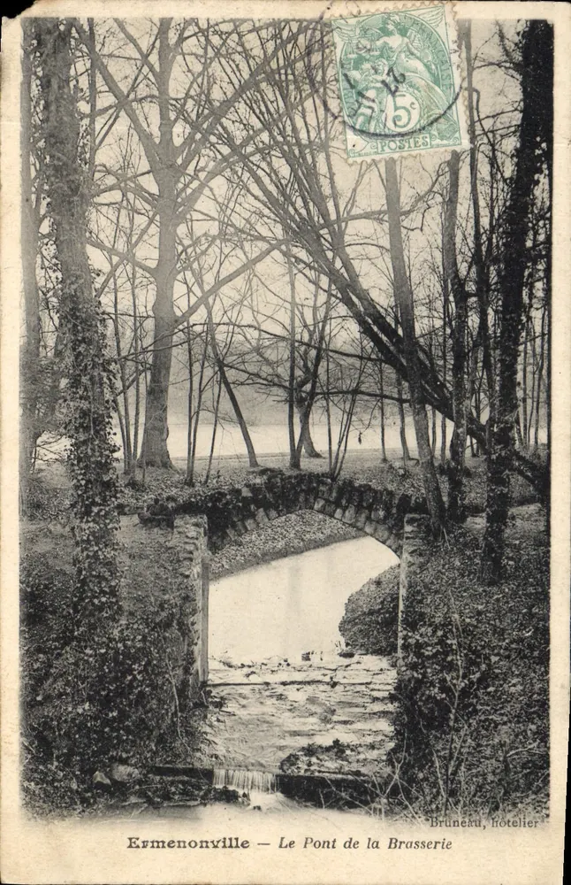 Ermenonville — Die Brücke der Brauerei — Bruneau, Fotograf - Vorderseite