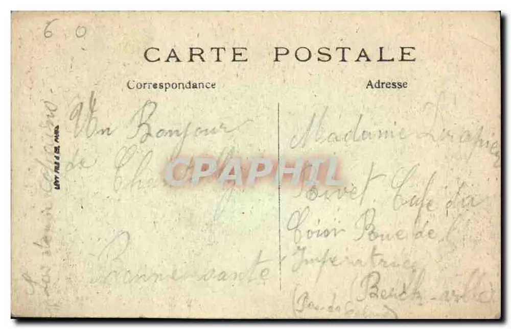 Castelo de Chantilly — A Capela — LL - Verso