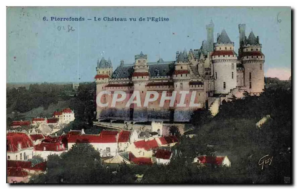Pierrefonts — O Castelo visto da Igreja — Guy - Frente