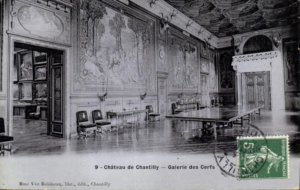Schloss Chantilly — Galerie der Rehe — Frau Vve Robineau, Verlegerin, Chantilly - Vorderseite