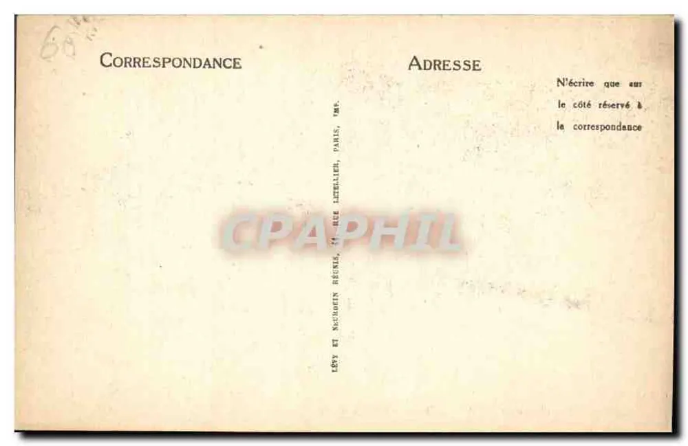 Castelo de Chantilly — Lado Noroeste — LL — n° 133 - Verso