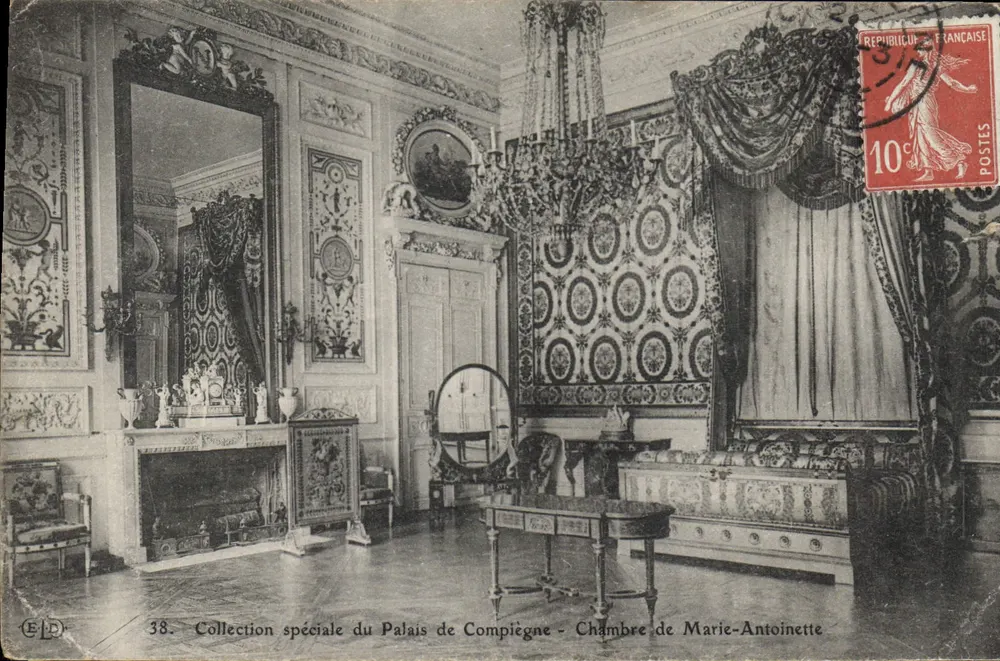 Zimmer von Marie-Antoinette — Schloss Compiègne — Sonderausgabe — Verlag ELD, Nr. 38 - Vorderseite