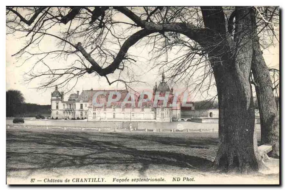 Castelo de Chantilly — Fachada norte — ND Phot. - Frente