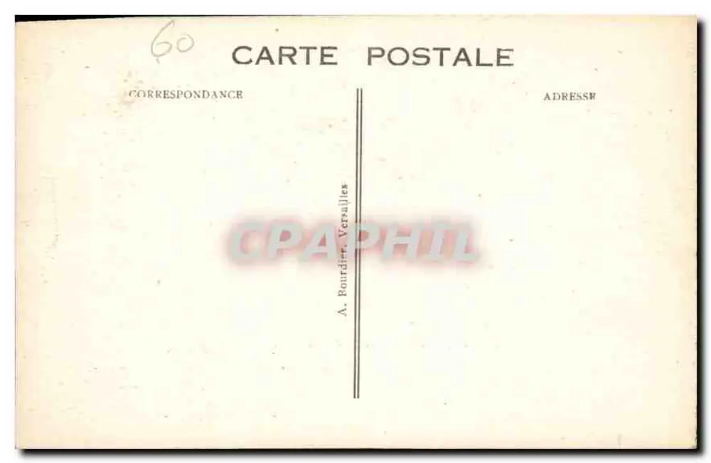 Palácio de Compiègne — A Entrada do Bercœur — editor A. Rourdier, Versailles, n°31 - Verso