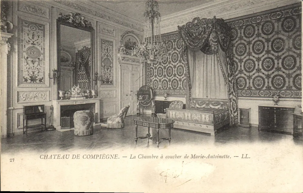 Schloss Compiègne — Das Schlafzimmer von Marie-Antoinette — LL. — N° 27 - Vorderseite