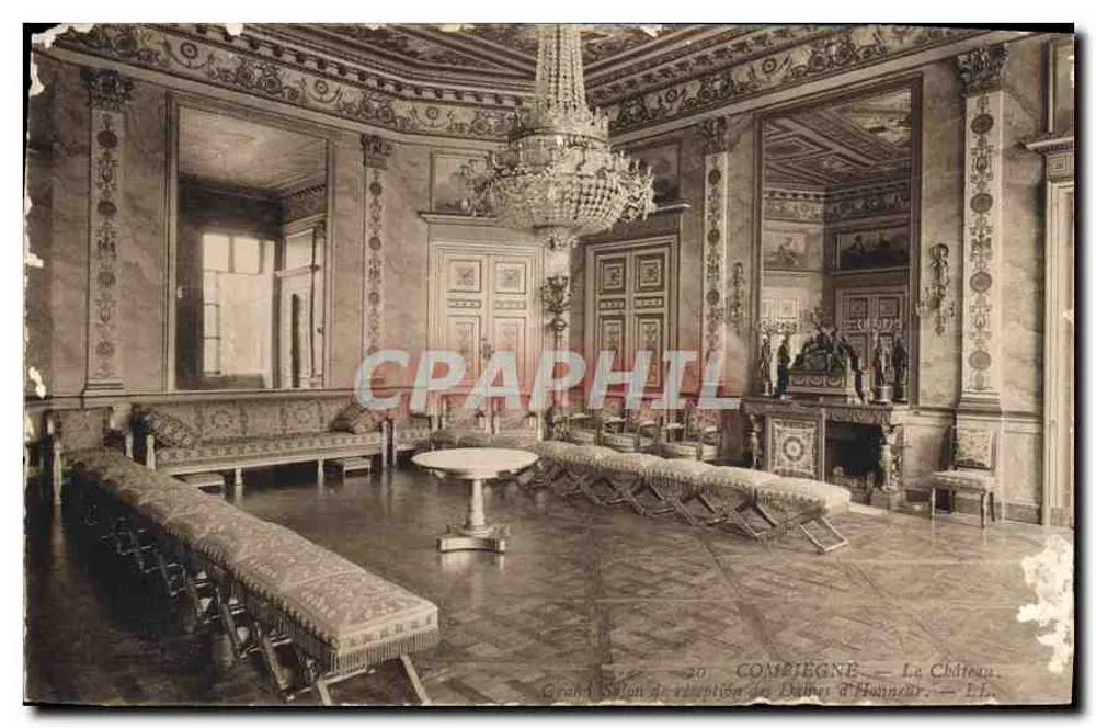 Compiègne — Das Schloss. Empfangssaal der Damen der Ehren — Verlag E.L. - Vorderseite