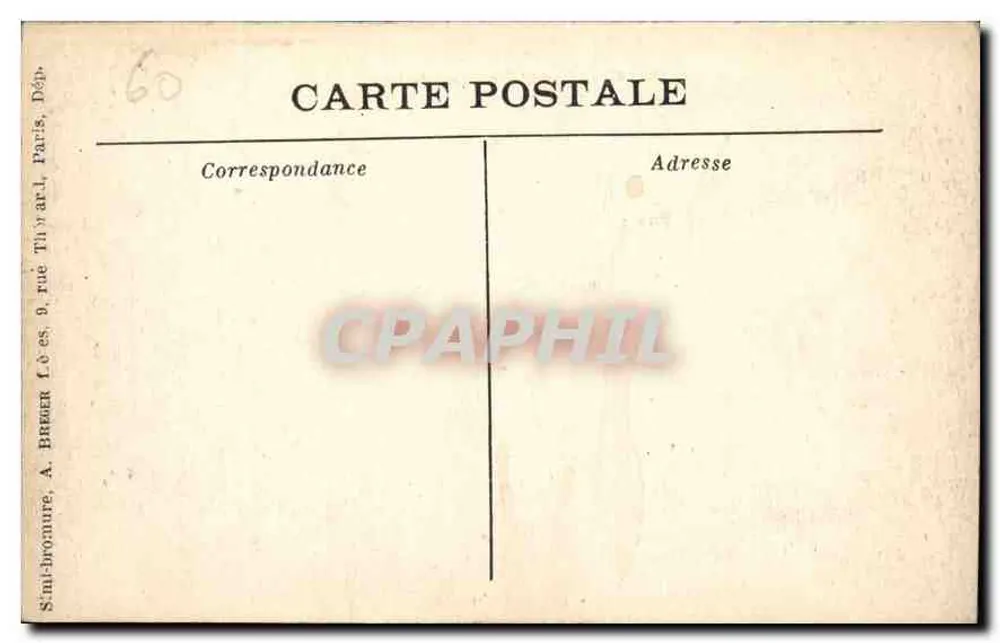 PierreFonds — Castelo, vista do Lago — Editor: A. Breker, Paris - Verso
