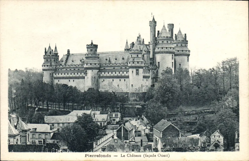 Pierrefonds — O Castelo (fachada Oeste) — Ed. Tuzan, Livreiro em Pierrefonds - Frente