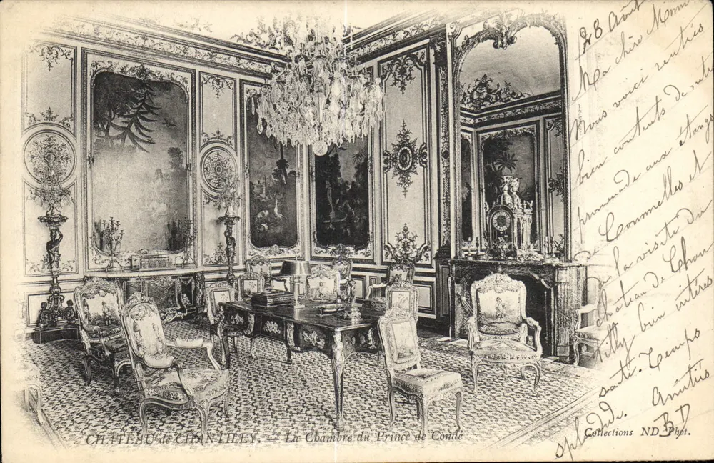 Château de Chantilly — Das Zimmer des Prinzen von Condé — Fot. Sammlung ND - Vorderseite
