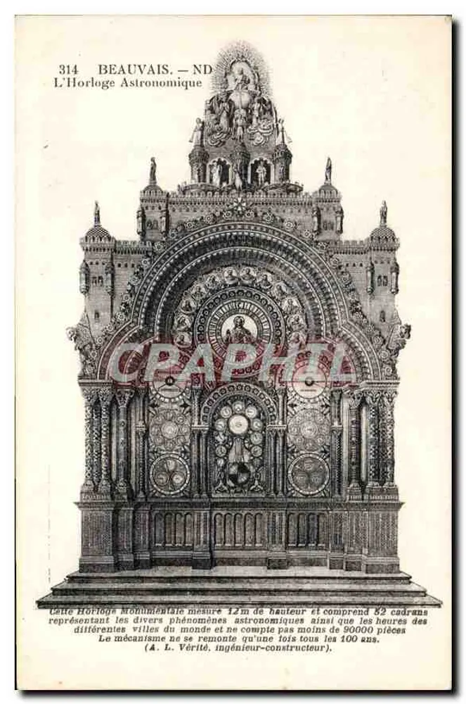 Beauvais — A Relógio Astronômico — n° 314 - Frente
