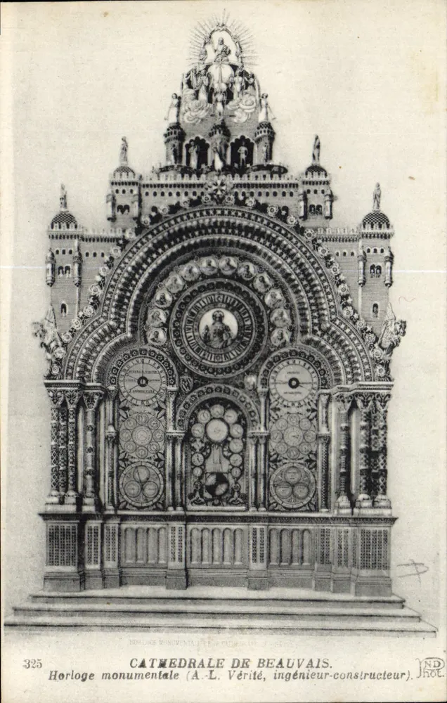Kathedrale von Beauvais — Monumentale Uhr — A.-L. Vérité, Ingenieur-Bauer, n°325 - Vorderseite