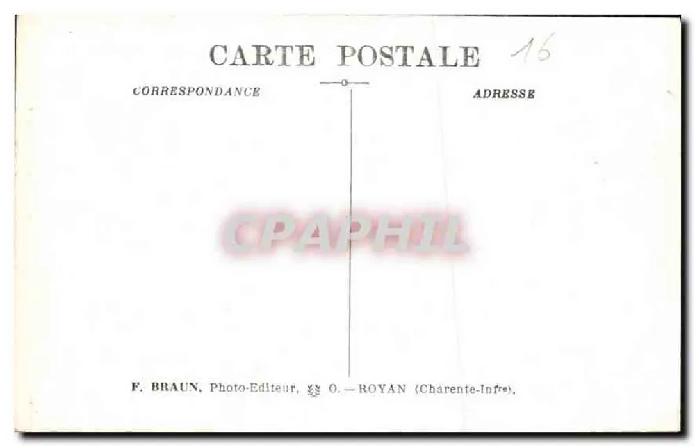 LA COURONNE — Ruinen der ehemaligen Augustinerabtei — F. BRAUN, Royan - Rückseite