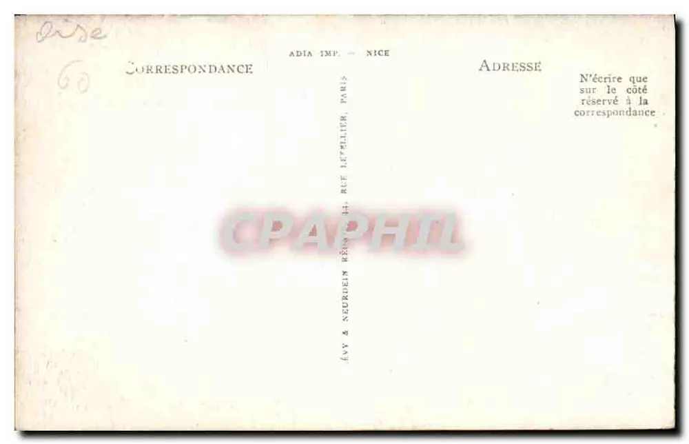 Chantilly — Paisagem às margens dos Etangs — editor I.L. n°194 - Verso