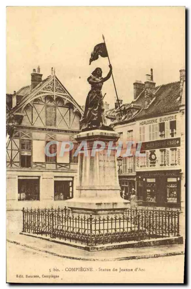 Compiègne — Estátua de Joana d'Arc — Edit. Heurson, Compiègne, n°5 bis - Frente
