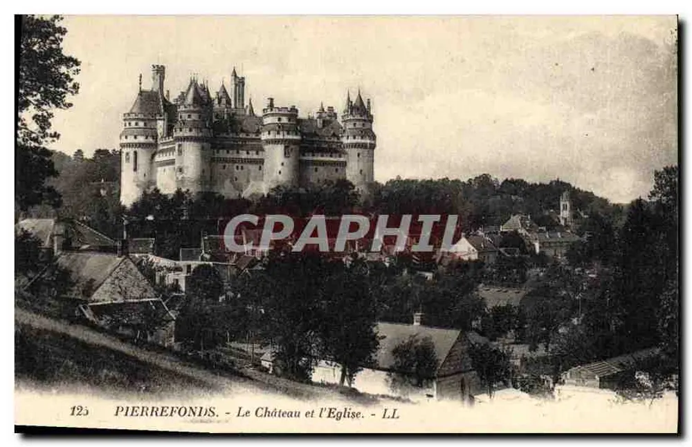 Pierrefonds - O Castelo e a Igreja - LL - n°123 - Frente