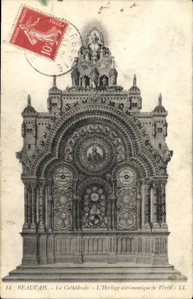 Beauvais - Die Kathedrale - Die astronomische Uhr der Wahrheit - LL - Vorderseite