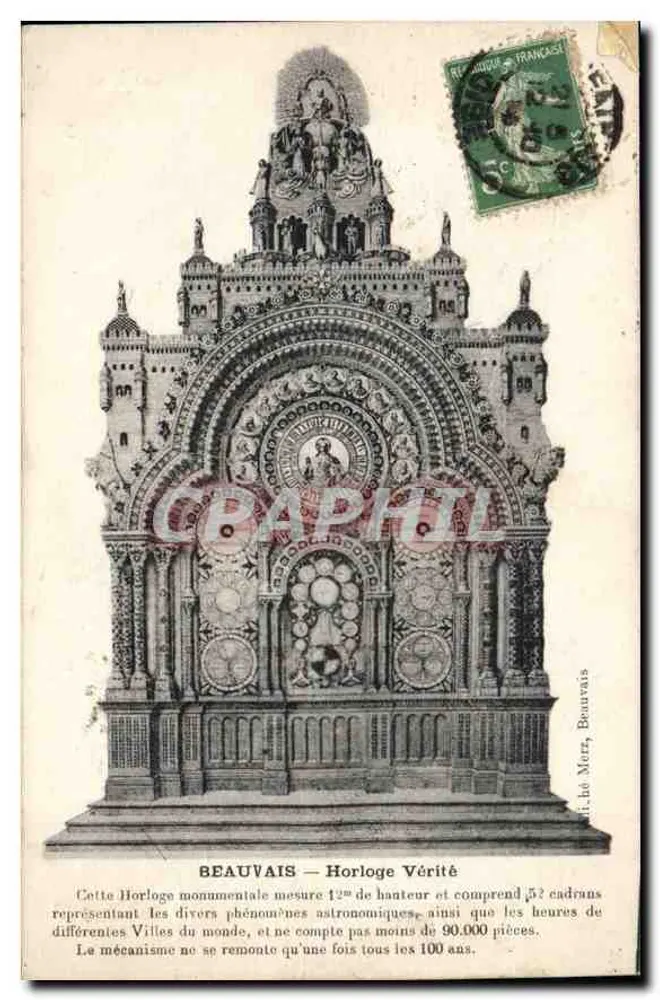 Beauvais — Relógio da Verdade — Editor: M. du Mert, Beauvais - Frente