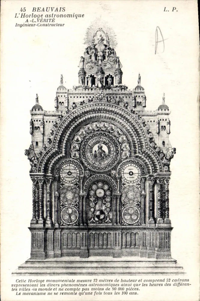 Beauvais — A Relógio Astronômico — L.P. n°45 - Frente