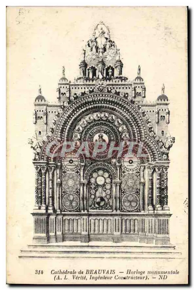 Kathedrale von Beauvais — Monumentale Uhr — (A. L. Vérité, Ingenieur-Architekt) — N° 314 - Vorderseite