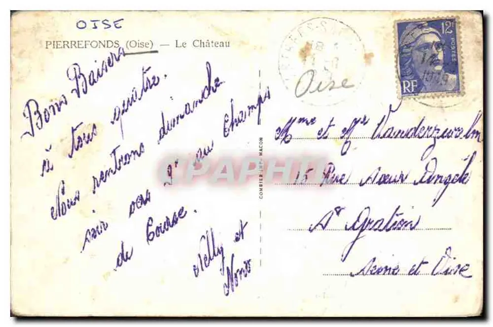 Pierrefonds (Oise) — O Castelo — Editor C. M. F. - Verso