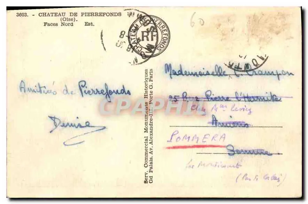 Castelo de Pierrefonds — Vista Norte — Serv. Comercial Monuments Historiques - Verso