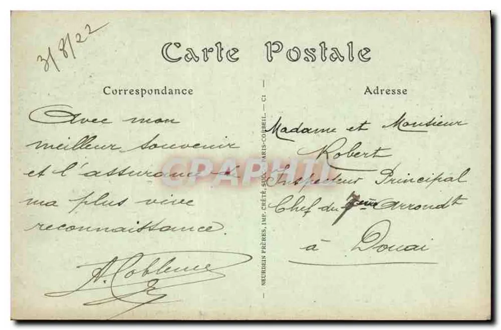 Castelo de Chantilly — Facha norte — Northern Front — JND. n°87 - Verso