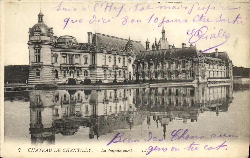 Castelo de Chantilly — A Facha oeste — LL - Frente