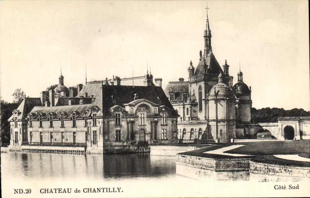 Castelo de Chantilly — Lado Sul — ND.20 — CI dos Artes Fotomecânica, Strasbourg-Schiltigheim - Frente