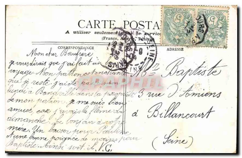O Castelo de Chantilly — vista do castelo e de seus jardins — editor não identificado - Verso