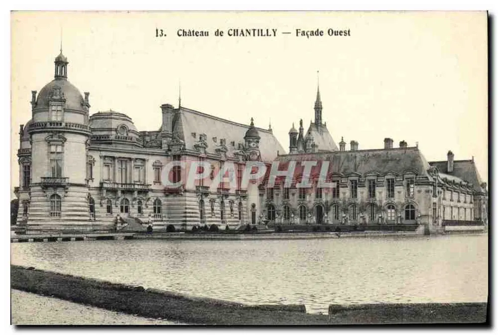 Castelo de Chantilly — Fachada Oeste — Editor não visível - Frente