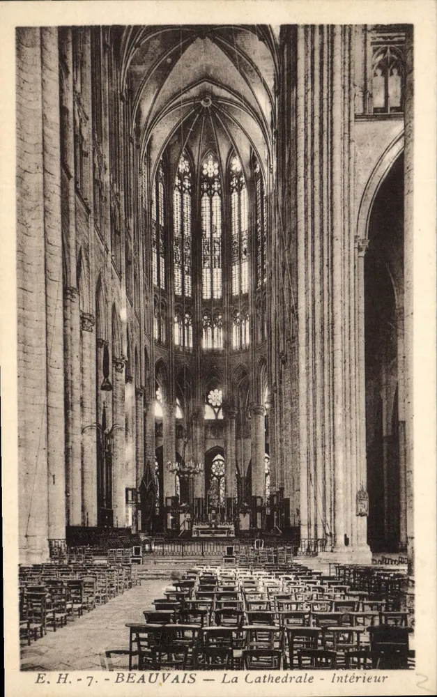 Beauvais — De Kathedraal — Binnenkant — E.H. - 7 - Voorkant