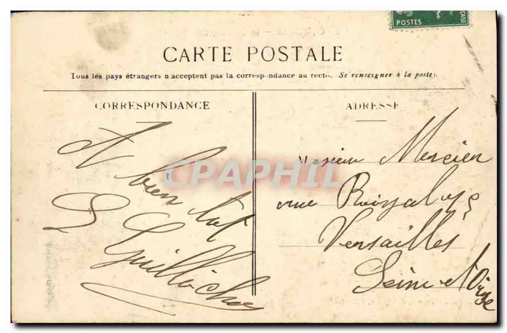 Chantilly — O Castelo, Lado Oeste — Editor H. Ivorel, Chantilly - Verso