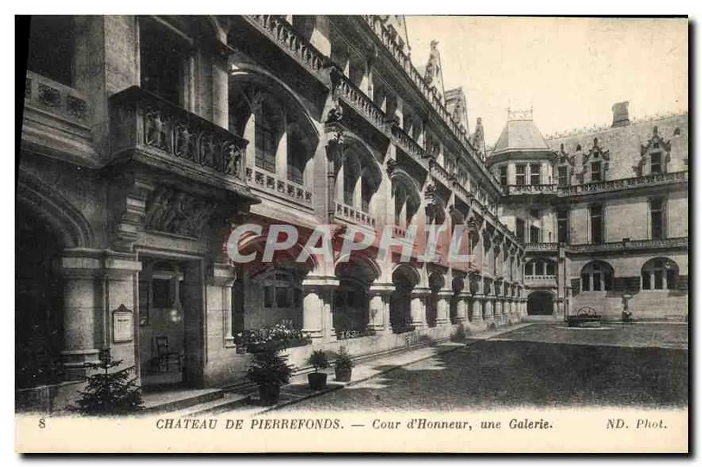 Château de Pierrefonds — Cour d'Honneur, eine Galerie — ND. Phot. - Vorderseite