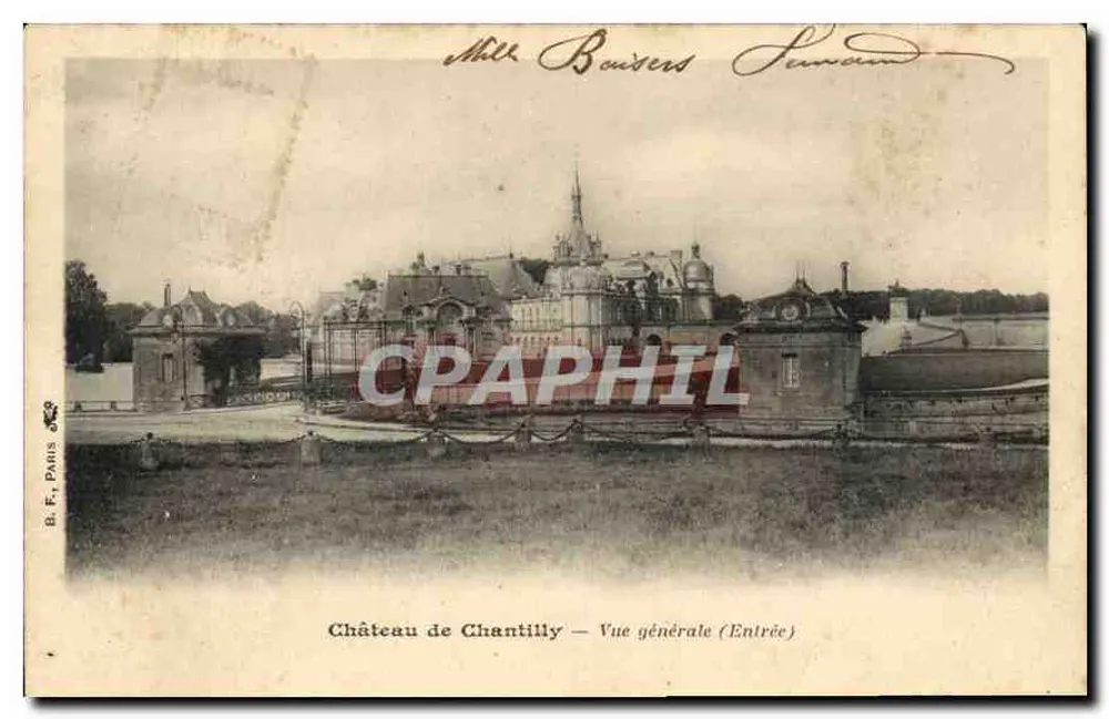 Castelo de Chantilly — Vista Geral (Entrada) — B. F., Paris - Frente