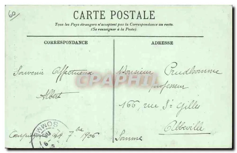 Compiègne — Praça do Hotel de Ville — LL. 94 - Verso