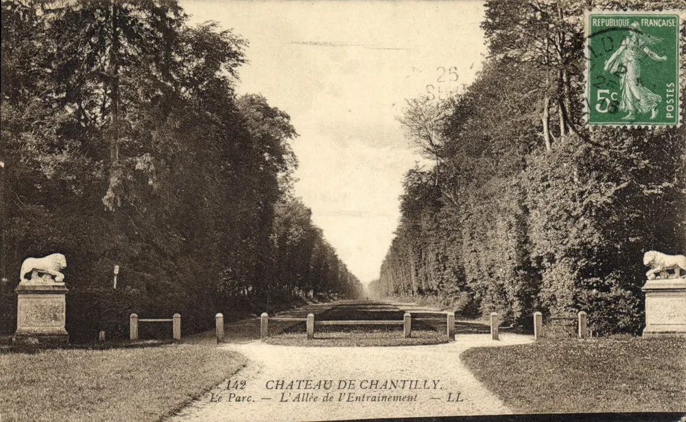 Schloss Chantilly — Die Trainingsallee — LL — Nr. 142 - Vorderseite