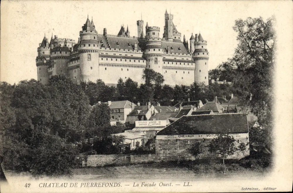 Castelo de Pierrefonds — A Fachada Oeste — Schreiner, editor - Frente