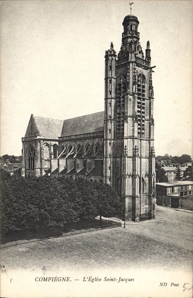 Compiègne — A Igreja de São Jacó — ND Pnot 5 - Frente