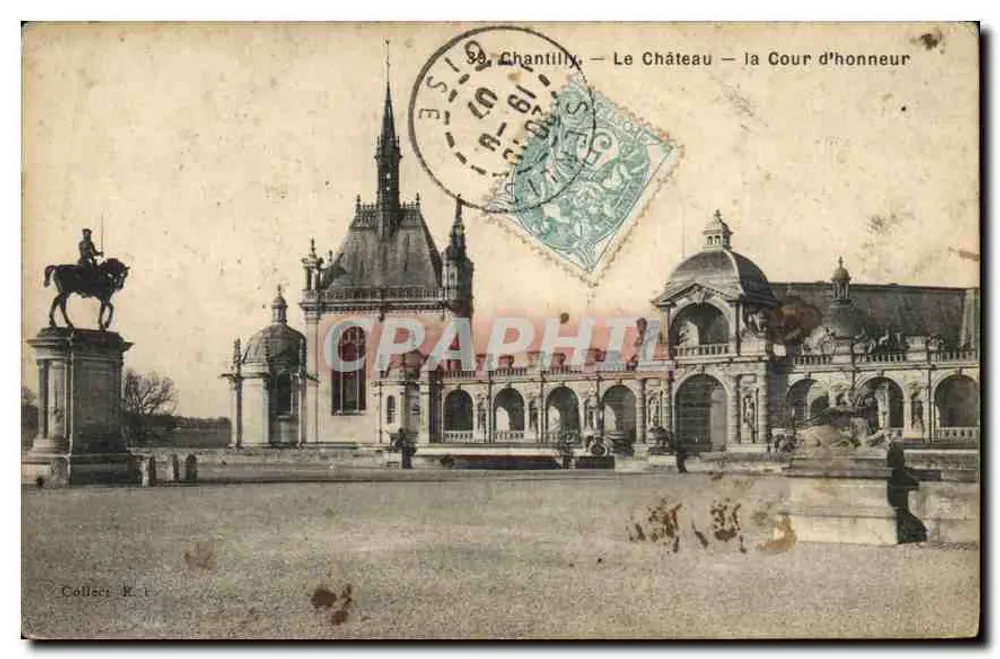 Chantilly — O Castelo — a Cour d'honneur — Coleção K. 1 - Frente