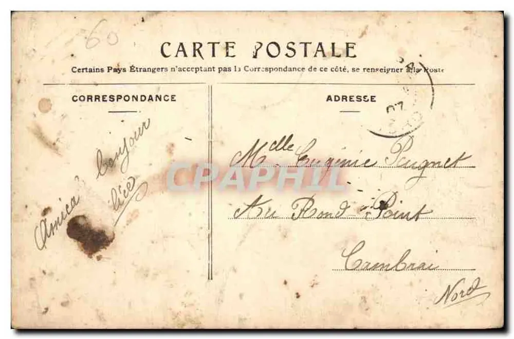 Chantilly — O Castelo — a Cour d'honneur — Coleção K. 1 - Verso