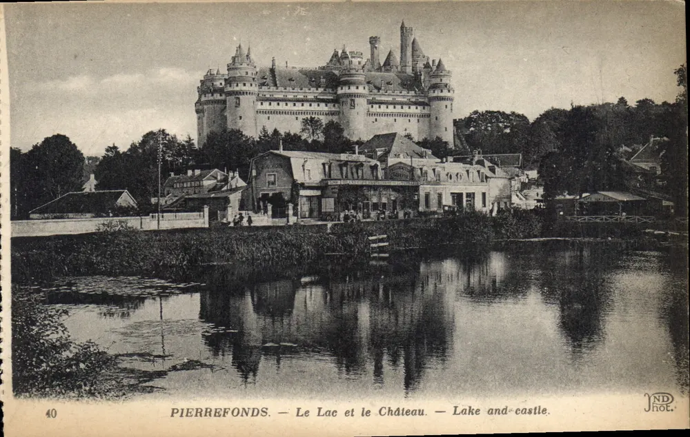Pierrefonds — Het Meer en het Kasteel — JND Fot. - Voorkant