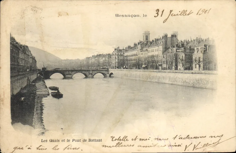 Besançon — Les Quais et le Pont de Battant — Éditeur non visible - Vorderseite