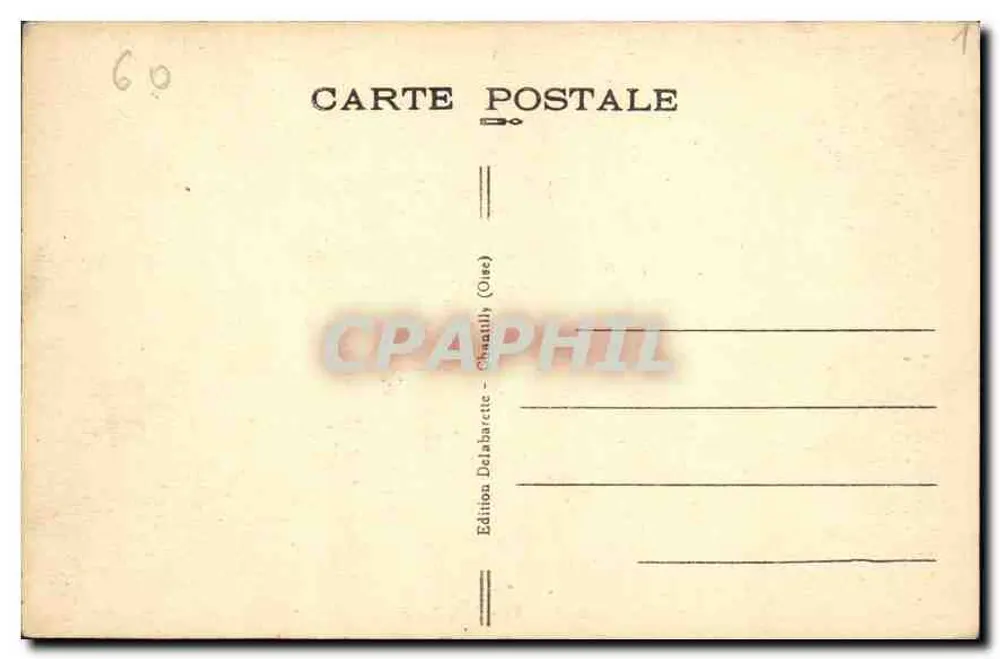 Castelo de Chantilly — Fachada Nordeste — Edição Delabarette (Use) - Verso