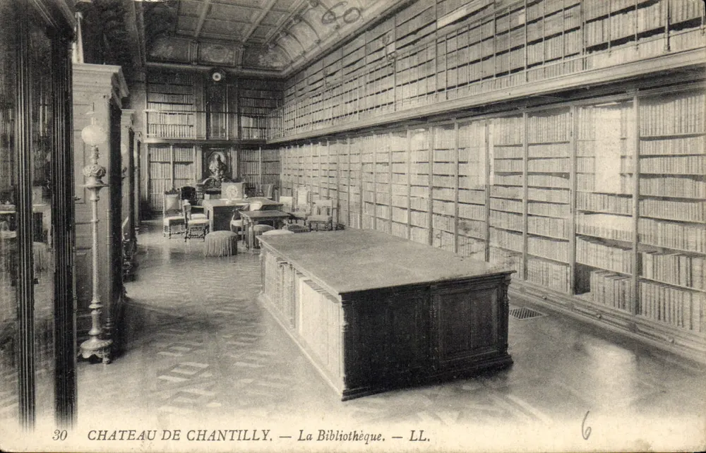 Castelo de Chantilly — A Biblioteca — LL. - Frente