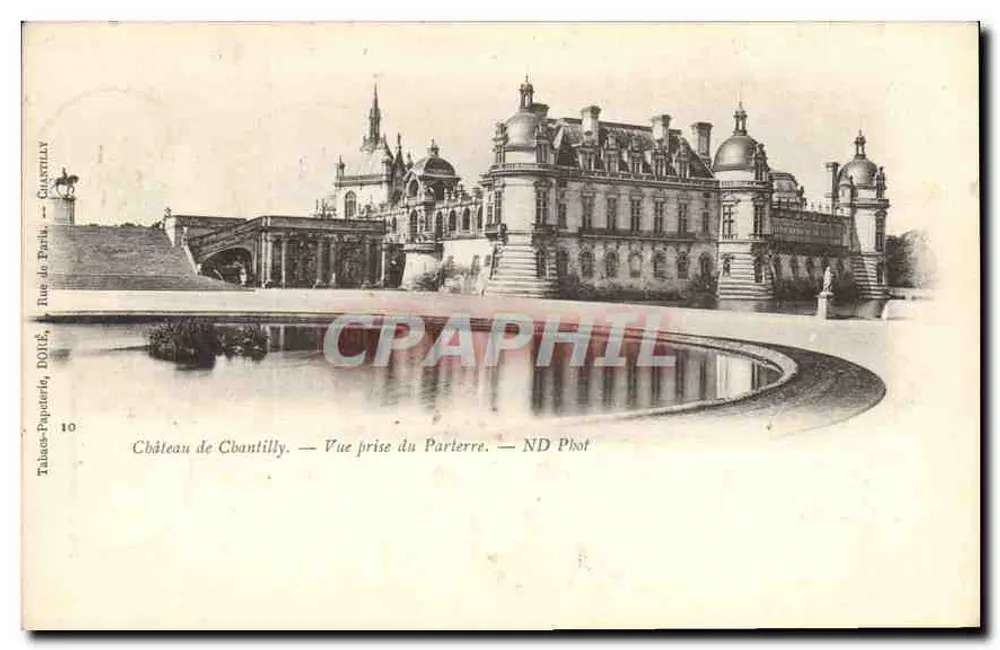 Schloss Chantilly — Ansicht vom Parterre — Talma-Papeterie, Dîsé - Vorderseite