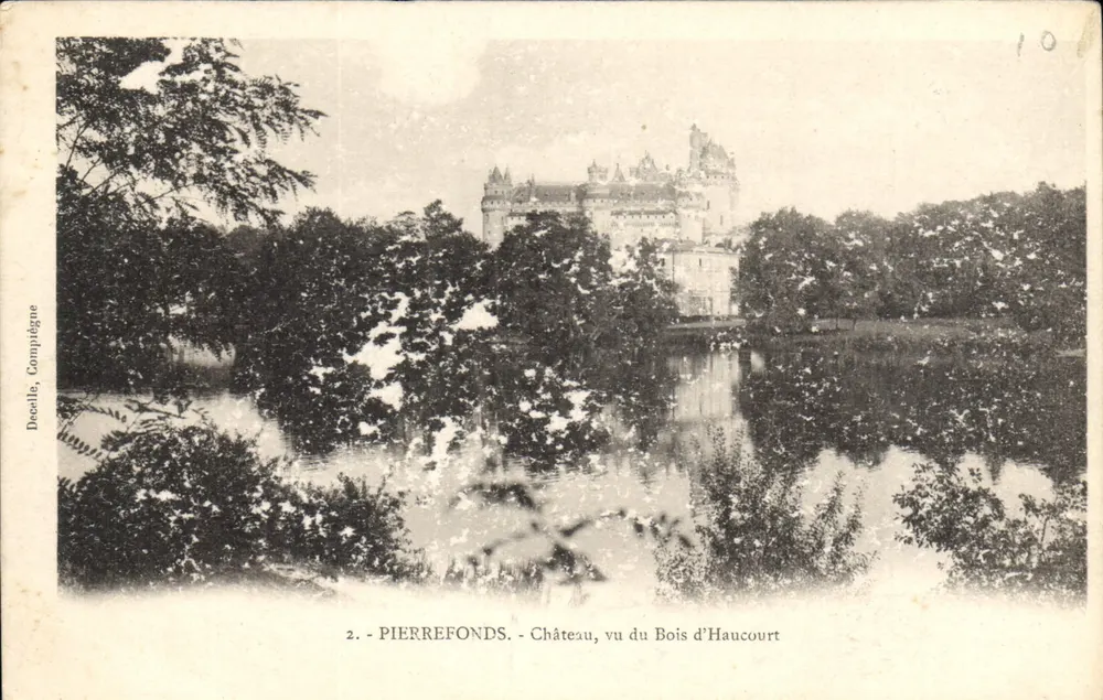 PierreFonds - Zamek widziany z Lasu Haucourt — Decelle, Compiegne, nr 2 - Awers